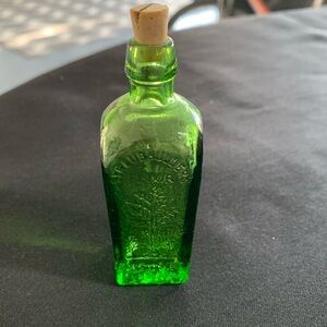 Vintage Wheaton Mini  Green  (3")  Tree Of Life Elixir Straub Huller Bottle